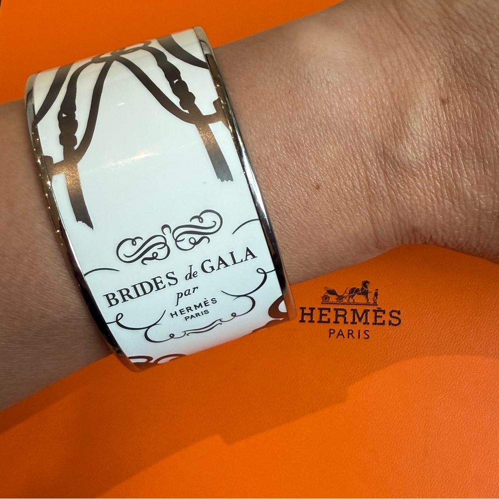 Authentic Hermes Brides de Gala Wide Bangle Bracelet